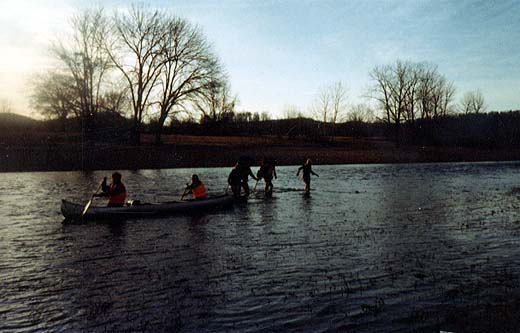 dodging canoes