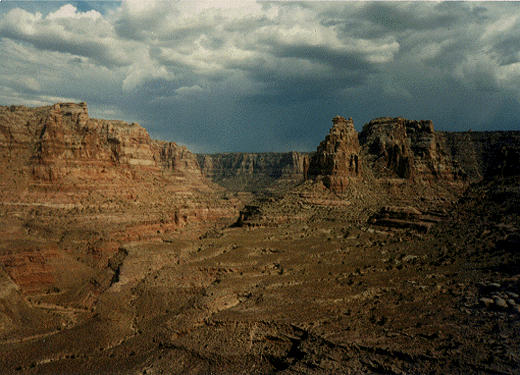 halfway down dark canyon